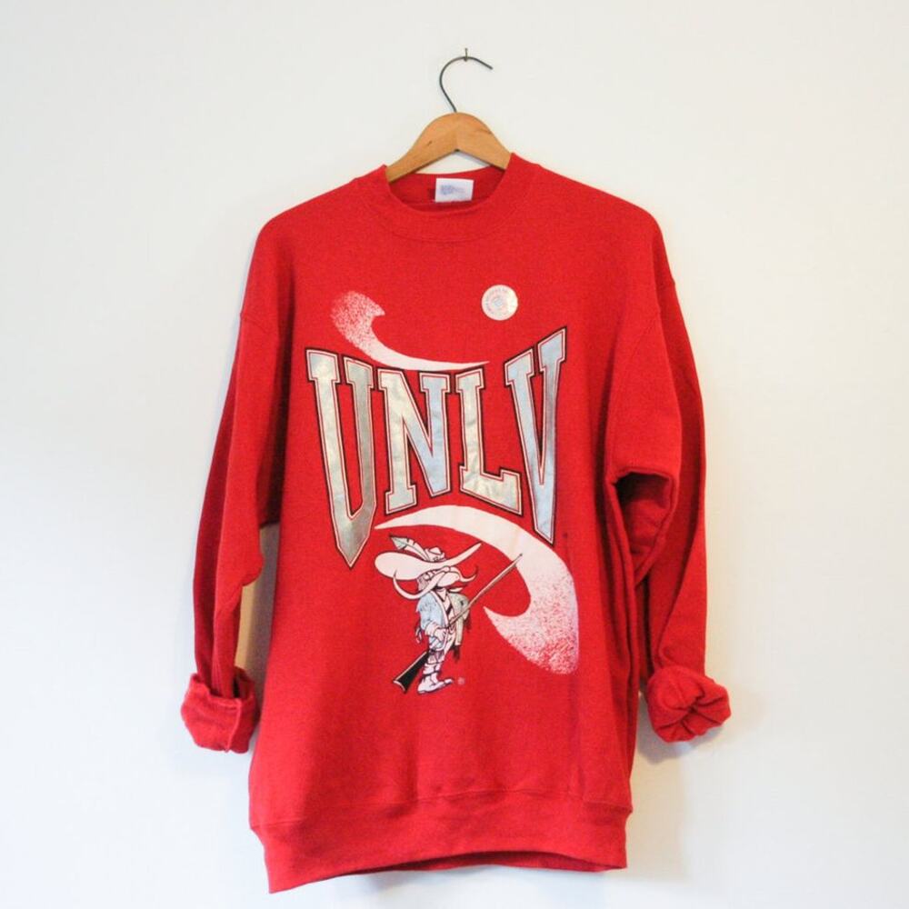 Vintage University of Nevada Las Vegas UNLV Runnin Rebels Sweatshirt Large